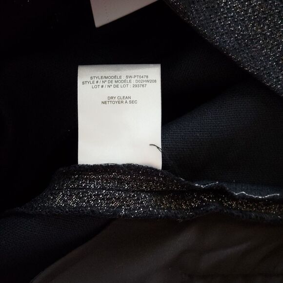 Helmut Lang Shimmer Pleated Shy Dress Shorts Black Silver Size 8 Pockets - Picture 7 of 7